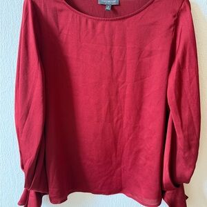 The Limited Rich Red Blouse with Long Sleeves
